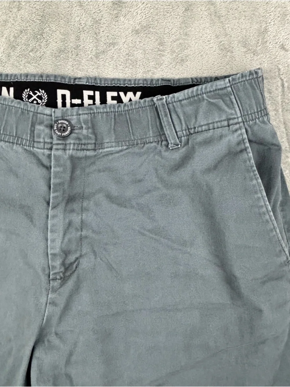 Dixxon Flannel Co Shorts Mens‎ Green D-Flexx Elastic Waistband Casual